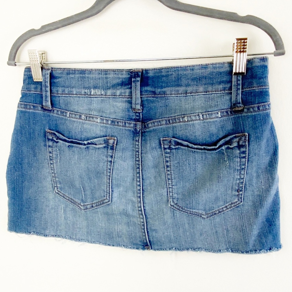 Forever 21 Denim Mini Skirt W/ Raw Hem - Picture 6 of 6